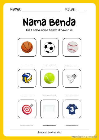 Lembar 8: Nama Benda