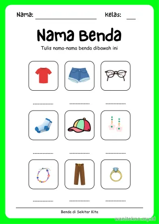 Lembar 9: Nama Benda