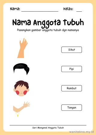 Lembar 7: Nama Anggota Tubuh