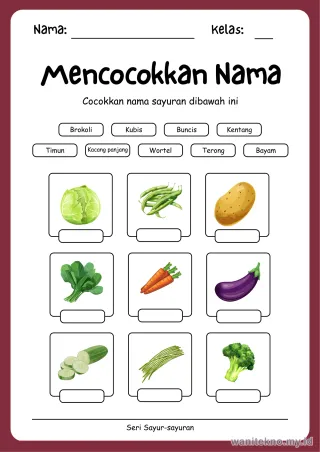 Lembar 6: Mencocokkan Nama