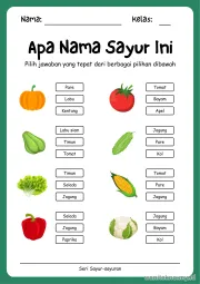 Lembar 8: Apa Nama Sayur Ini