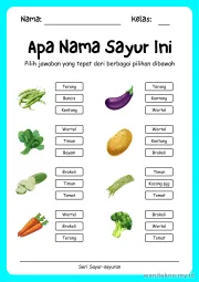 Lembar 9: Apa Nama Sayur Ini
