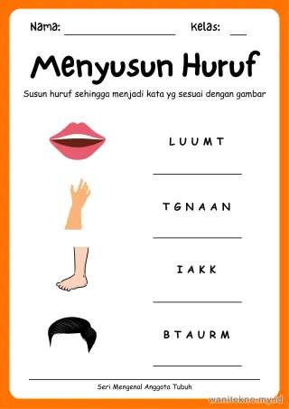 Lembar 13: Menyusun Huruf