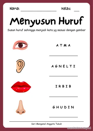 Lembar 14: Menyusun Huruf