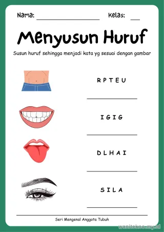 Lembar 16: Menyusun Huruf