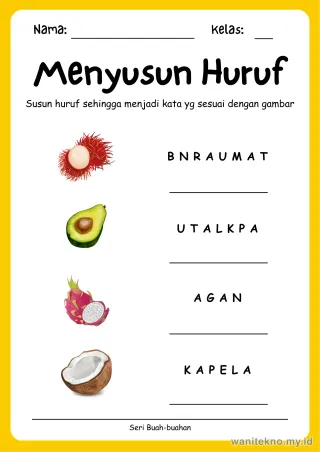 Lembar 6: Menyusun Huruf