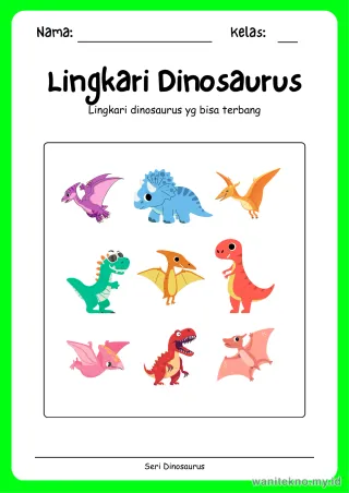 Lembar 8: Lingkari Dinosaurus