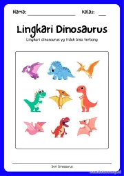 Lembar 9: Lingkari Dinosaurus