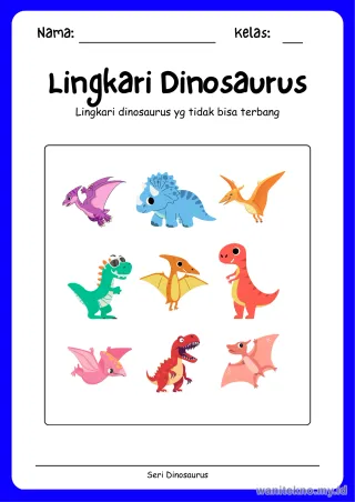 Lembar 9: Lingkari Dinosaurus