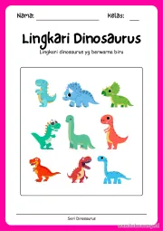 Lembar 11: Lingkari Dinosaurus