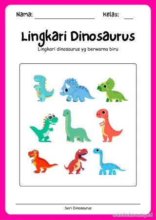 Lembar 11: Lingkari Dinosaurus
