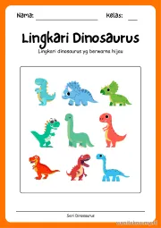 Lembar 12: Lingkari Dinosaurus