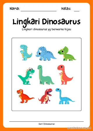 Lembar 12: Lingkari Dinosaurus