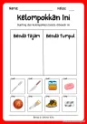 Pratinjau paket 15 Lembar Kelompokkan Benda Di Sekitar Kita — TK Gratis PDF