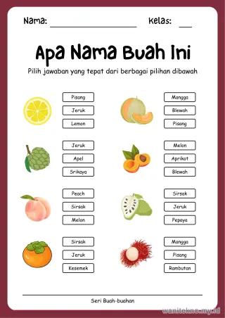 Lembar 2: Apa Nama Buah Ini