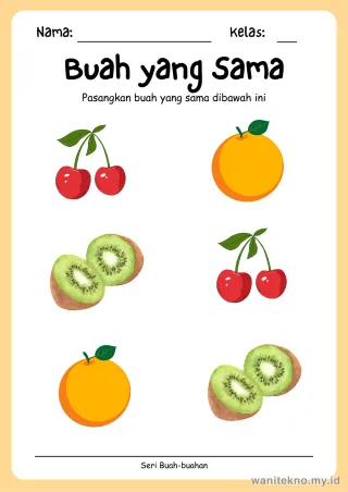 Lembar 13: Buah yang Sama