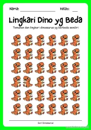 Lembar 8: Lingkari Dino yg Beda