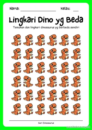 Lembar 8: Lingkari Dino yg Beda