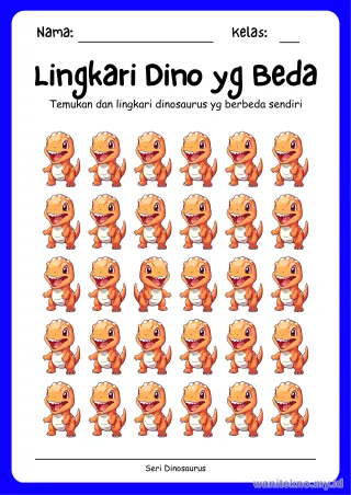 Lembar 9: Lingkari Dino yg Beda