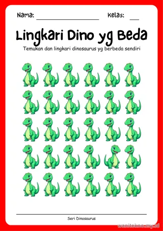 Lembar 10: Lingkari Dino yg Beda