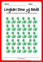 Lembar 10: Lingkari Dino yg Beda