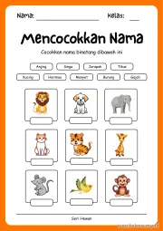 Lembar 1: Mencocokkan Nama