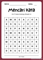 Lembar 12: Mencari Kata