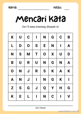 Lembar 13: Mencari Kata