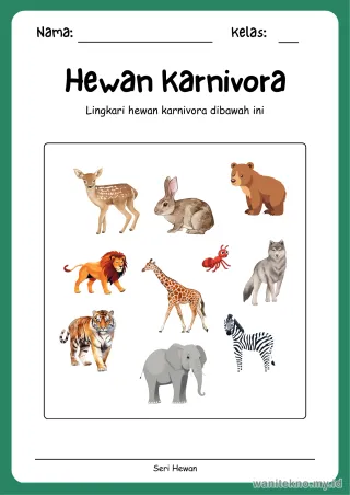Lembar 2: Hewan Karnivora