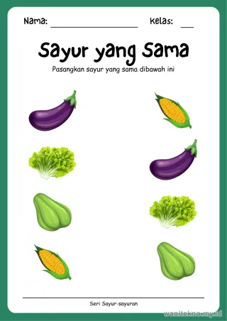 Lembar 2: Sayur yang Sama