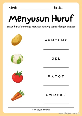 Lembar 11: Menyusun Huruf