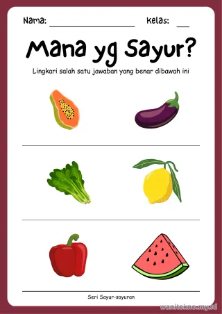 Lembar 3: Mana yg Sayur?