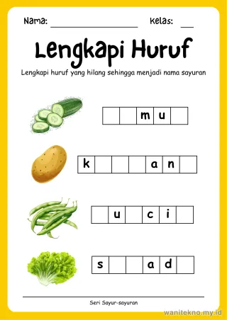 Lembar 7: Lengkapi Huruf