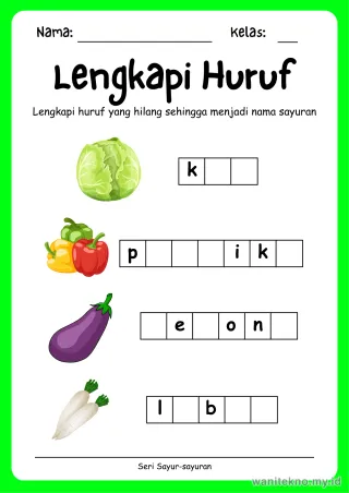 Lembar 8: Lengkapi Huruf