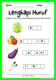 Lembar 8: Lengkapi Huruf