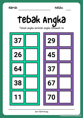 Pratinjau paket 16 Lembar Mengenal Angka Berhitung — TK Gratis PDF
