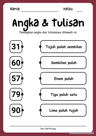 Lembar 3: Angka & Tulisan