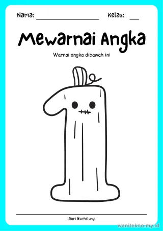 Lembar 6: Mewarnai Angka