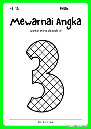Lembar 8: Mewarnai Angka