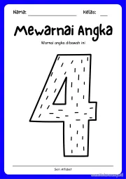 Lembar 9: Mewarnai Angka