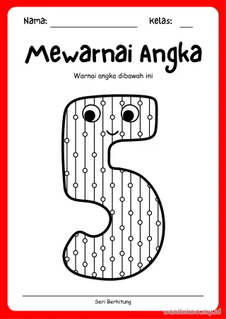 Lembar 10: Mewarnai Angka