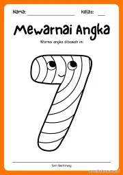 Lembar 12: Mewarnai Angka