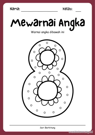 Lembar 13: Mewarnai Angka