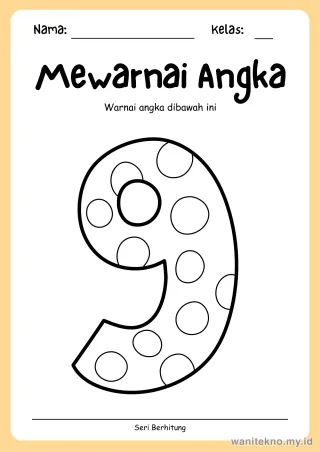 Lembar 14: Mewarnai Angka