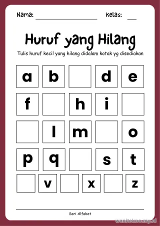 Lembar 2: Huruf yang Hilang
