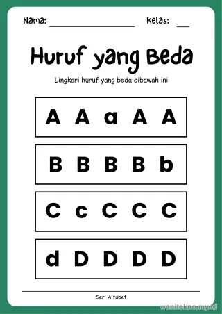 Lembar 4: Huruf yang Beda