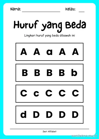 Lembar 5: Huruf yang Beda