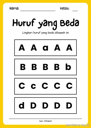 Lembar 6: Huruf yang Beda