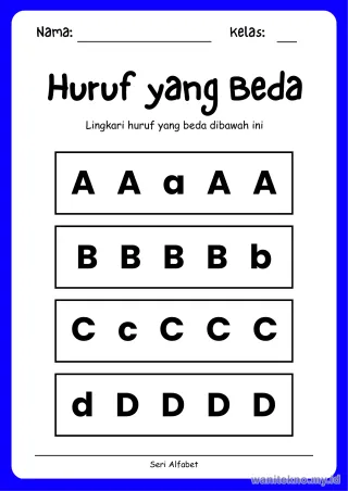 Lembar 8: Huruf yang Beda