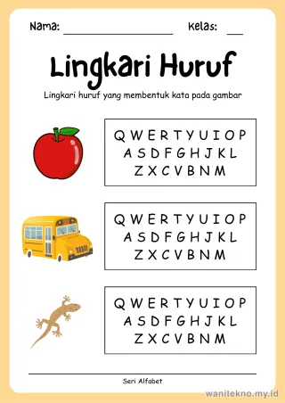 Lembar 3: Lingkari Huruf